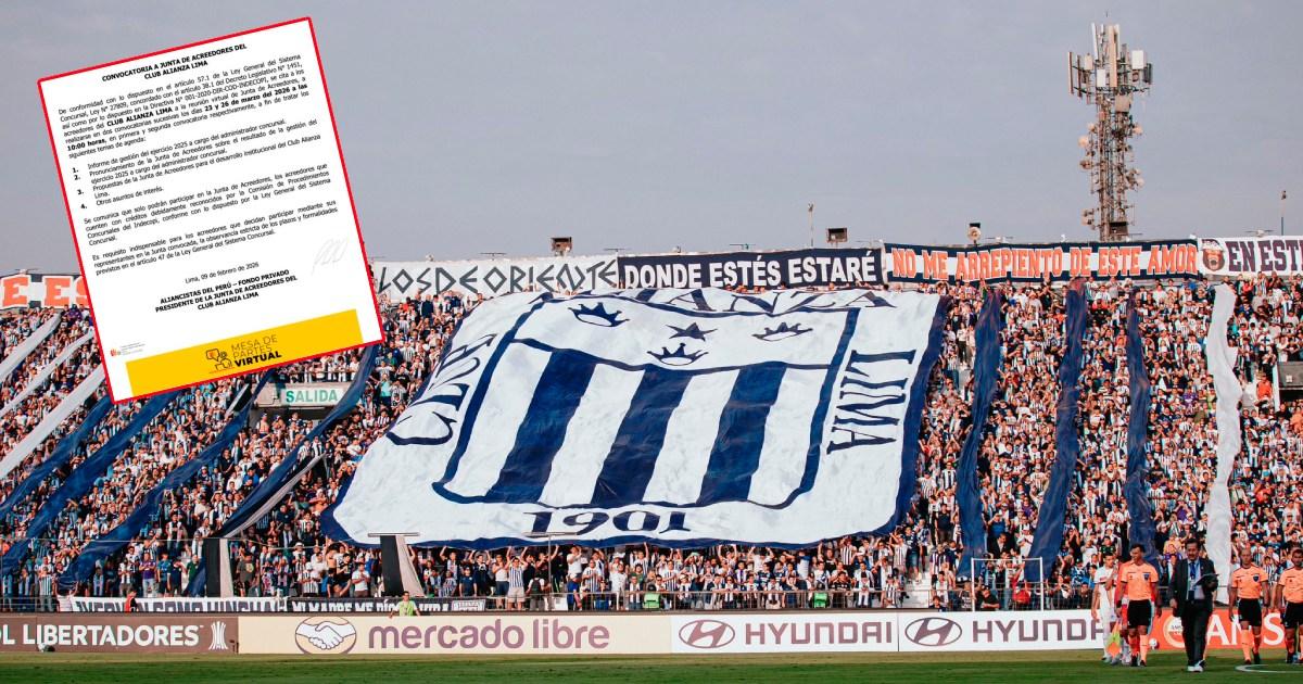 Fondo Aliancistas del Perú convocó a Junta General de Acreedores en Alianza Lima