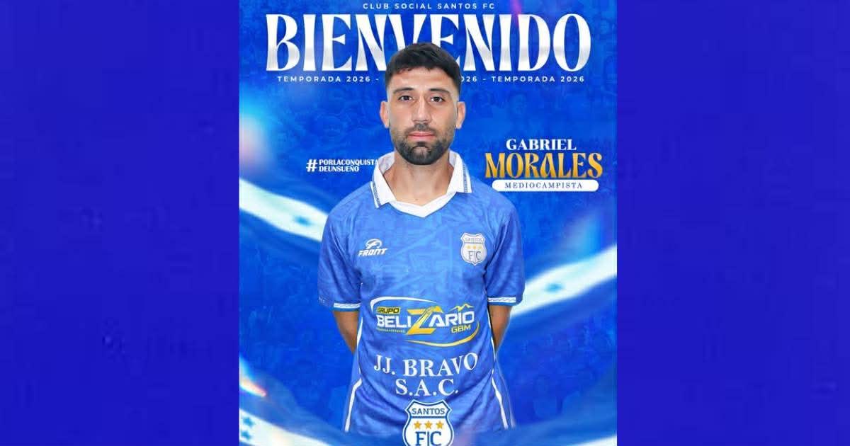Se sigue armando: Santos FC de Nasca anunció al argentino Gabriel Morales como refuerzo