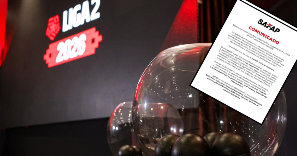 SAFAP se pronunció en relación sobre la organización del campeonato de la Liga 2