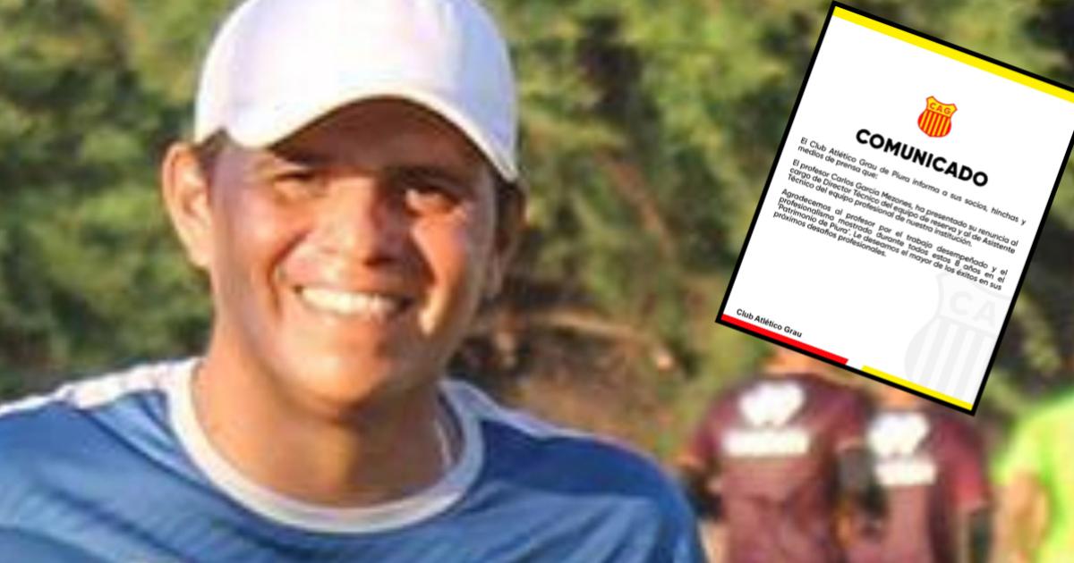 Atlético Grau oficializó la salida del técnico de reserva Carlos García Mezones