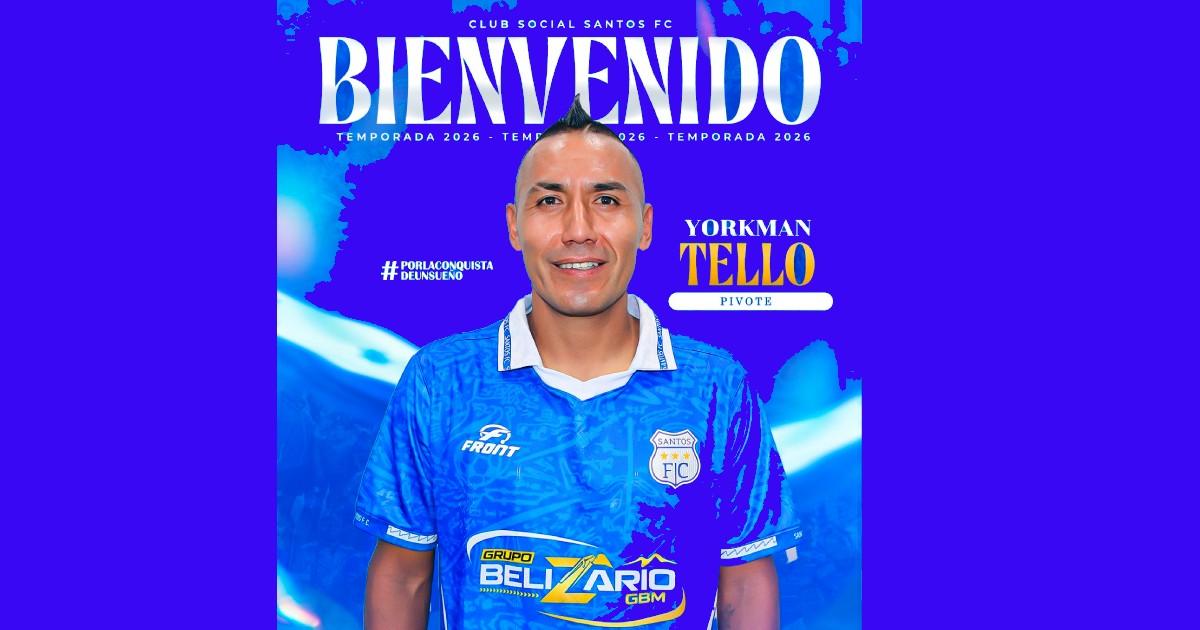 Santos FC anunció llegada de Yorkman Tello 