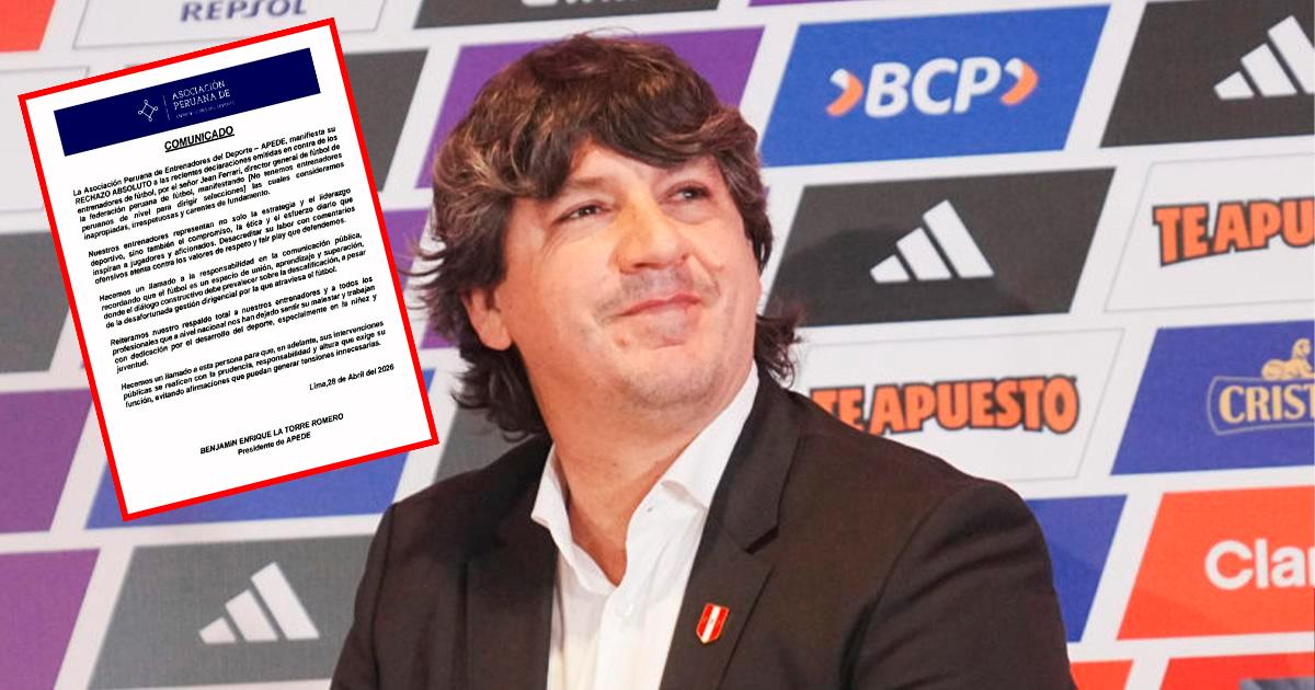 APEDE rechaza declaraciones de Jean Ferrari sobre entrenadores peruanos
