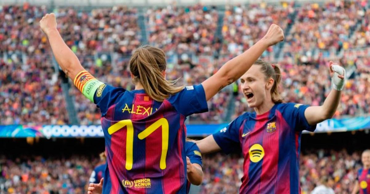 ¡Paliza azulgrana! Barcelona goleó 6-0 al Real Madrid en Champions Femenina