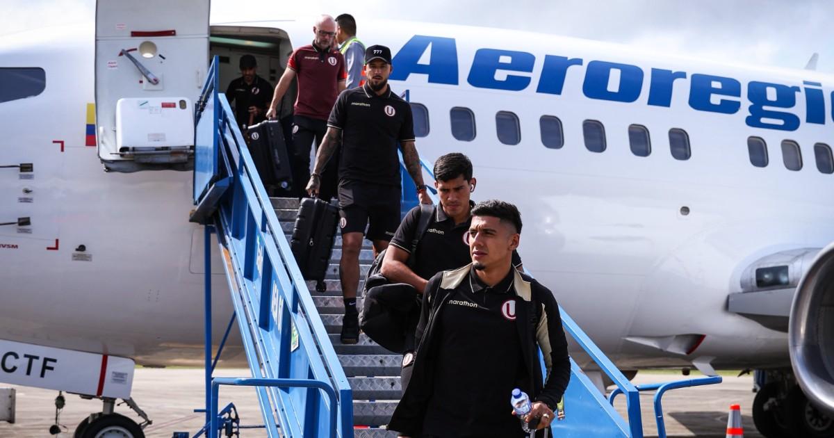 Universitario llegó a Colombia para duelo ante Tolima