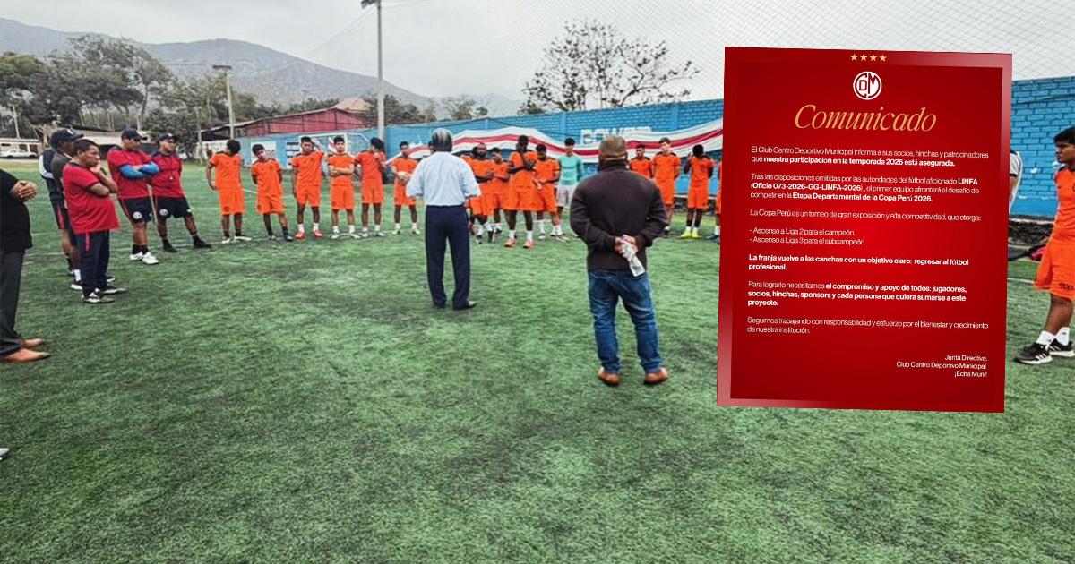 Deportivo Municipal confirmó su participación en la Copa Perú