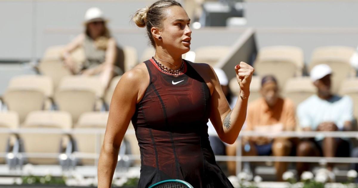 Sabalenka debutó con triunfo en Roland Garros