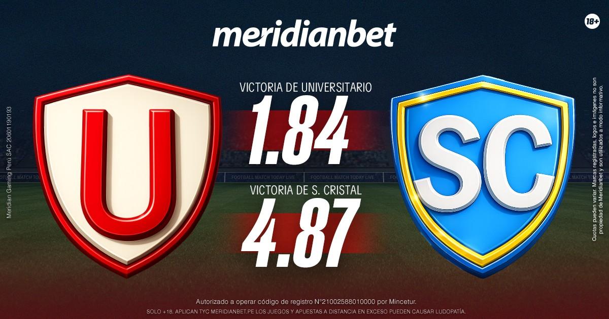 Juégatela por Universitario y Cristal en la Copa Libertadores y llega a La Cima del Fútbol con Meridianbet y Kashio