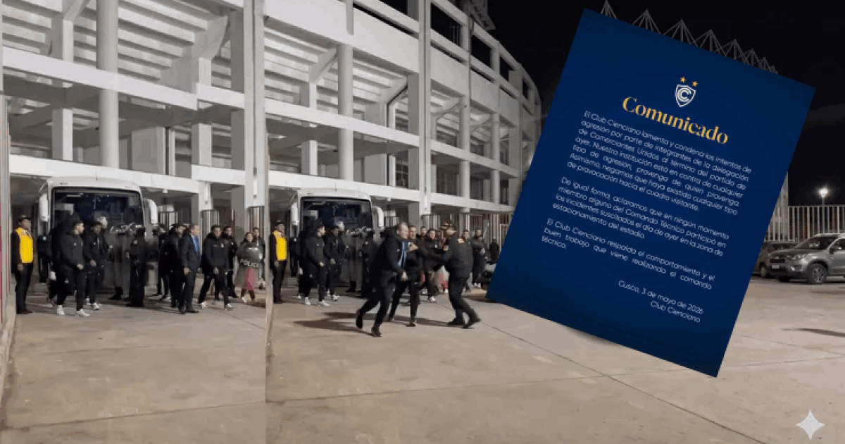 Cienciano rechazó actos de violencia y negó provocación ante Comerciantes Unidos