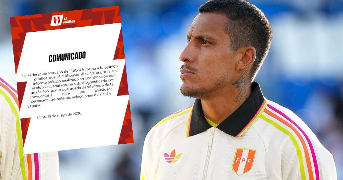 Alex Valera quedó desafectado de la selección para amistosos