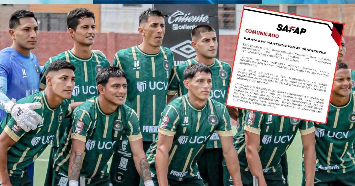 SAFAP exige a Piratas FC regularizar deuda con sus futbolistas