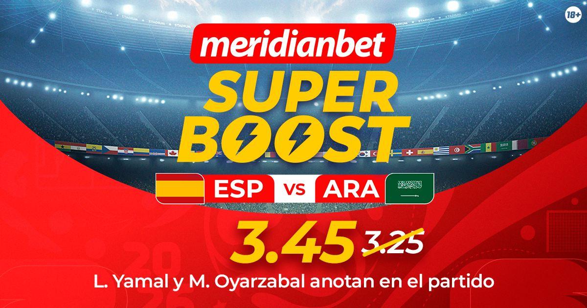 España vs Arabia Saudita: ¡Juega en el Torneo mundial y gana con la Mundo Mania de Meridianbet!