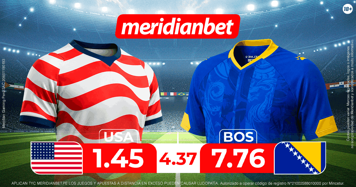 Estados Unidos vs Bosnia: ¡Juega en el Torneo de selecciones y gana con la Mundo Mania de Meridianbet!