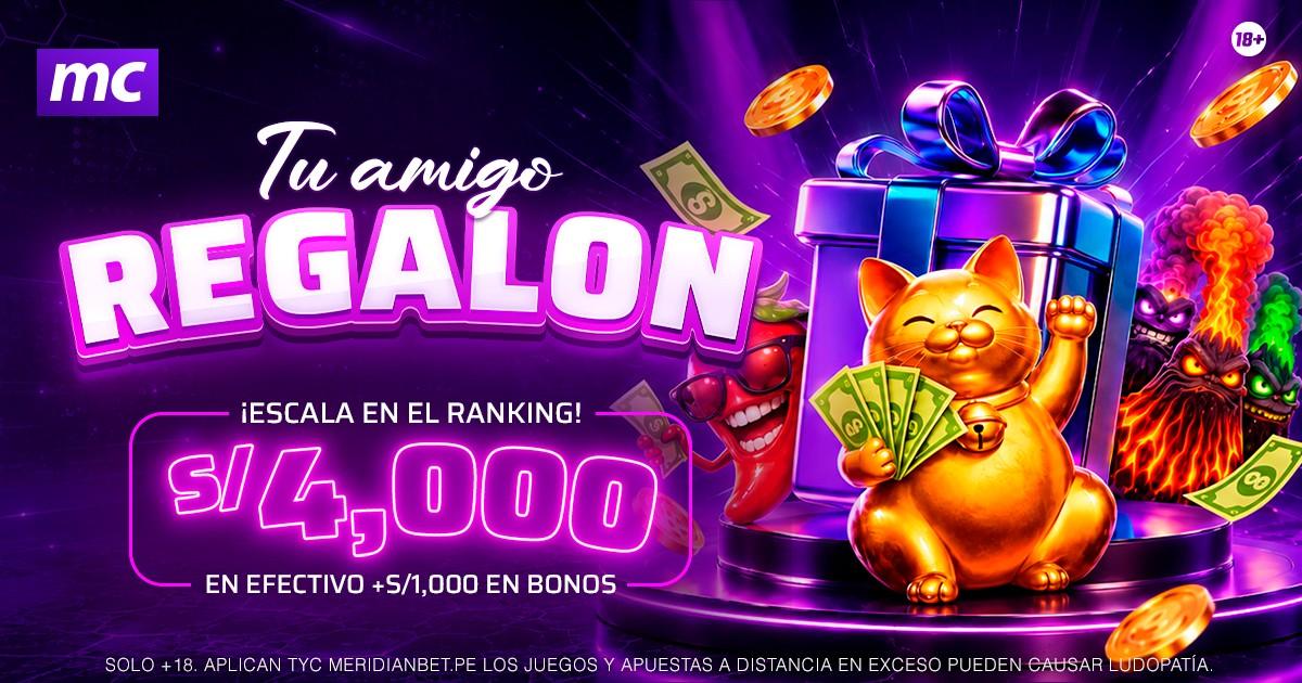 Torneo Tu Amigo Regalón: Compite por S/5,000 en premios en Meridian Casino
