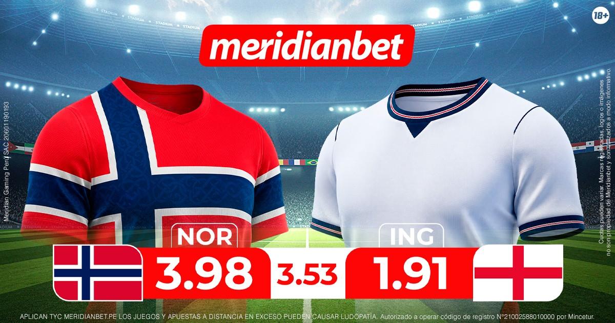Noruega vs Inglaterra: ¡Juega en los cuartos del Torneo de selecciones y gana con la Mundo Mania de Meridianbet!
