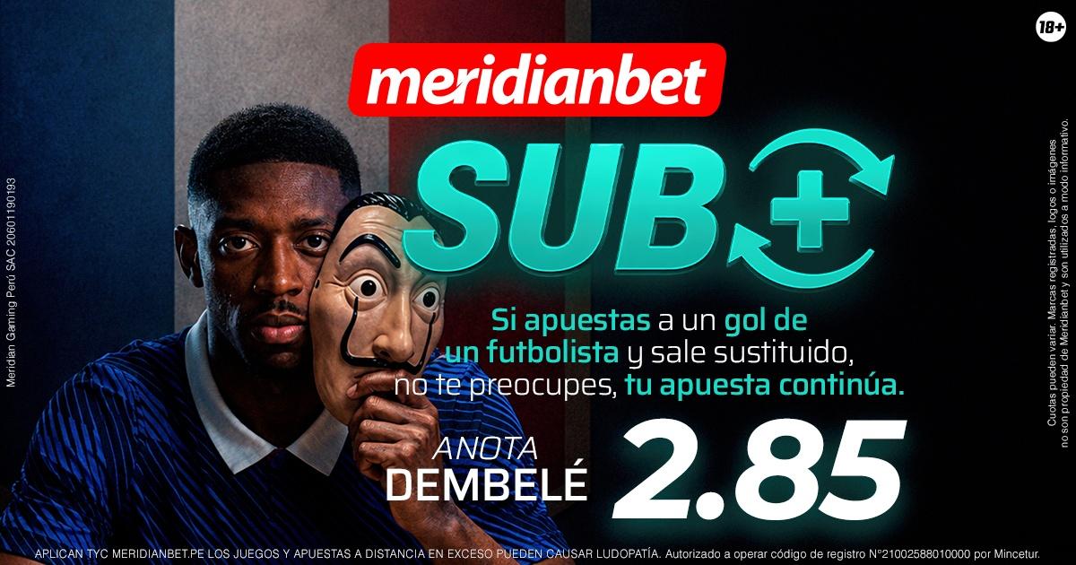 Sub+ en Meridianbet: tu apuesta sigue si el jugador sale sustituido