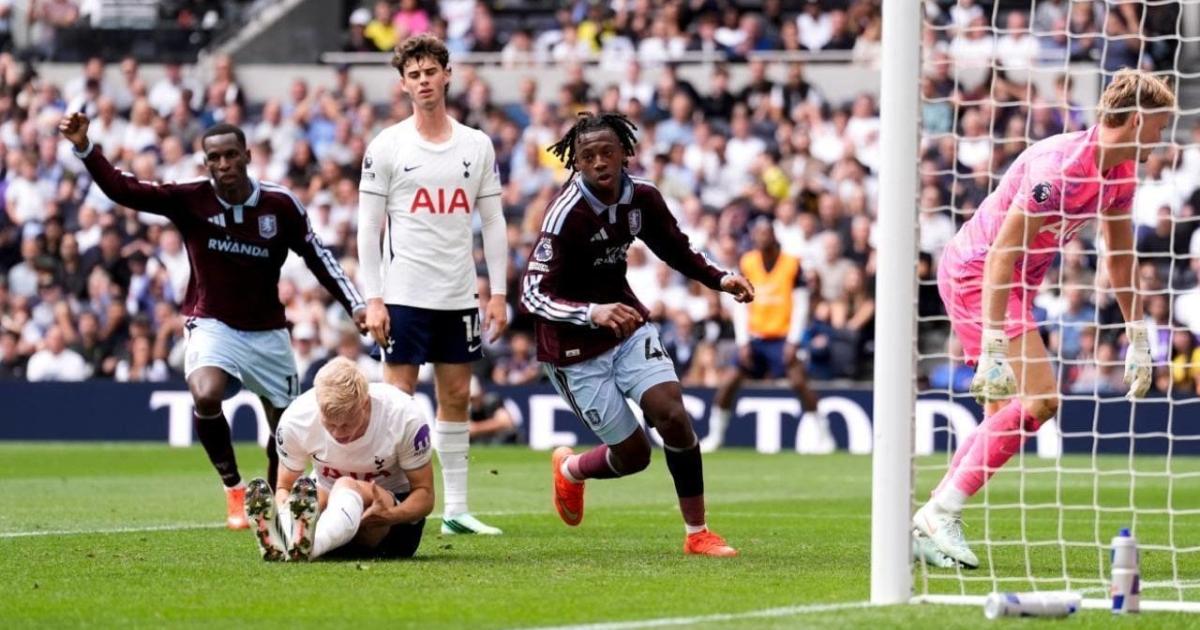 Aston Villa venció de visita al Tottenham y sumó su primer triunfo en la Premier League