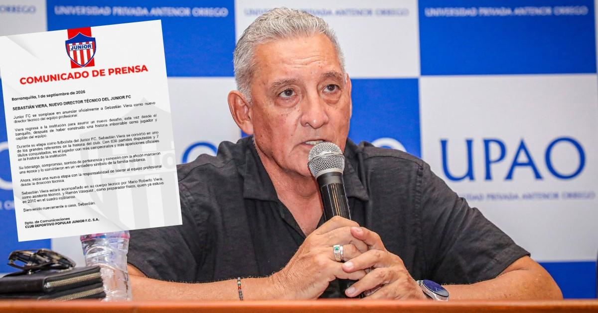 Mario Viera fue anunciado en el comando técnico de Junior