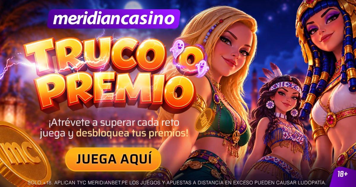 Truco o Premio llega a Meridian Casino con 8 retos de Halloween y S/2,000 en efectivo