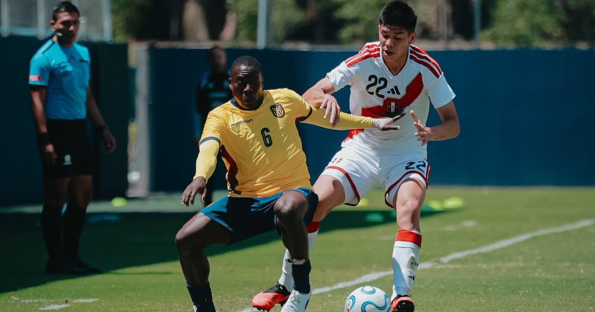 (FOTOS) Perú sub 20 igualó 1-1 ante Ecuador en amistoso