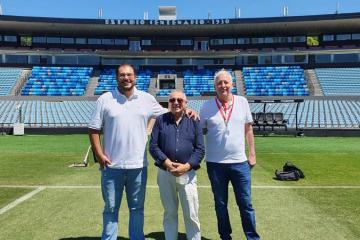 Nicolás Rey y García Pye visitaron el Estadio Centenario