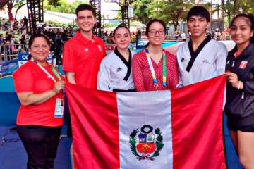 Carmela de la Barra y Luis Sacha se subieron al podio en los Juegos Bolivarianos