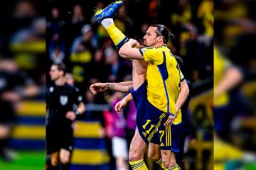 Ibrahimovic se convirtiò en el jugador más veterano en una Clasificación europea