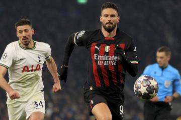 Milan mantuvo su ventaja ante el Tottenham y avanzó en la Champions League