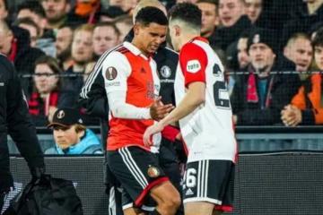 Marcos López salió sentido en goleada de Feyenoord por 7-1 a Shahktar Donest