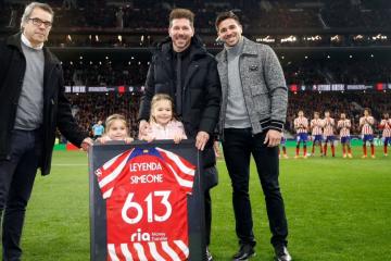 Simeone se convirtió en el entrenador con más partidos en el Atlético de Madrid