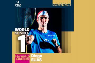 Diego Elías se convertirá en número 1 del ranking PSA a partir del lunes