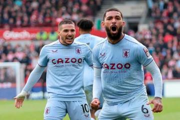 Aston Villa empató 1-1 con Brentford y corta una racha de cinco triunfos consecutivos