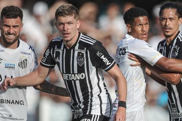 Atlético Mineiro igualó sin goles ante Santos en el Brasileirao