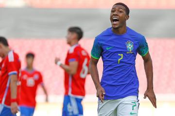 Brasil goleó a Chile y tomó la punta del hexagonal final del Sudamericano Sub-17
