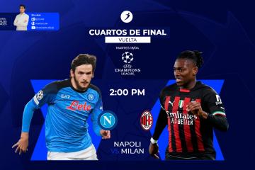 ¡Vive el Napoli vs. AC Milan por la Champions al estilo de Ovación!