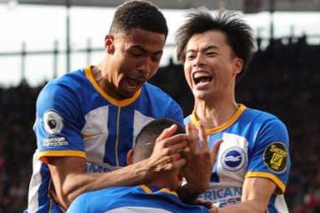 ¡Duro golpe! Arsenal cayó goleado ante Brighton y dejó título en bandeja al City