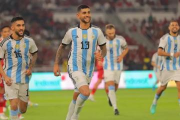 Sin Messi, Argentina venció por 2-0 a Indonesia en amistoso