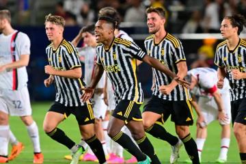 ¡Partidazo! Juventus venció en definición de penales a AC Milan en amistoso