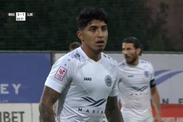 Con Iberico, Riga FC venció por 1-0 a Auda por la la liga letona