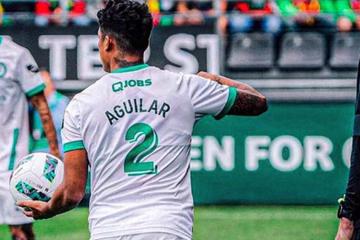 Aguilar jugó en victoria del Lommel SK