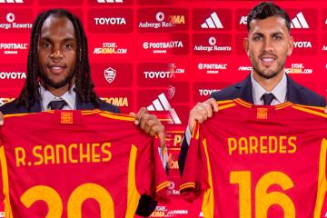 Sanches y Paredes jugarán en la AS Roma