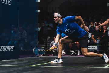Diego Elías avanzó a cuartos de final de Paris Squash 2023