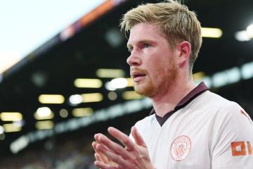 Kevin de Bruyne será baja con el Manchester City por lesión