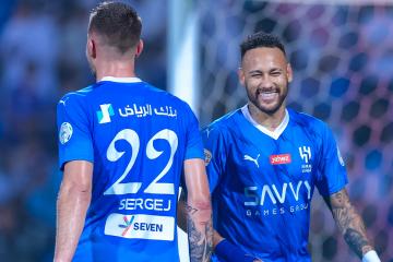 Neymar dio una asistencia en su debut y Al Hilal goleó 6-1 a Al Riyadh