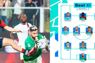 Olivier Giroud fue uno de los personajes de la última jornada de la Serie A. El delantero del AC Milan culminó el partido donde el cuadro rossonero derrotó por 1-0 a Genoa siendo arquero.  Resulta que, en los descuentos del partido, el guardameta francés Mike Maignan recibió la tarjeta roja tras fuerte falta contra Ekunban Caleb y Giroud decidió ponerse los guantes y atajar los últimos minutos del partido.  A raíz de las buenas atajadas del delantero que impidió la igualdad del equipo local, la página princ