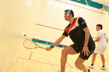 Diego Elías se metió a semifinales de squash en Santiago 2023