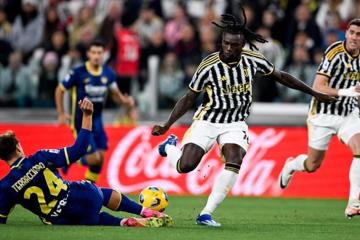 Juventus venció al Verona en el último suspiro