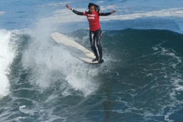 Piccolo Clemente y Mafer Reyes buscan avanzar a finales en Longboard en Santiago 2023
