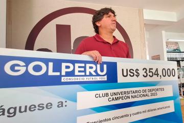 Consorcio Fútbol Perú cumplió con otorgar premio a Universitario por salir campeón