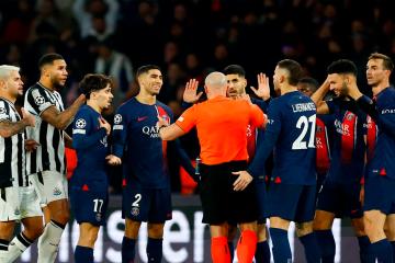 Medios ingleses escandalizados por arbitraje del partido entre PSG - Newcastle