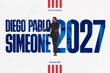 Diego Simeone renovó con Atlético de Madrid hasta la temporada 2027